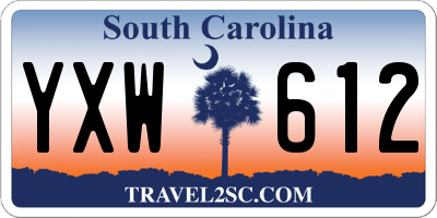 SC license plate YXW612