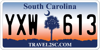 SC license plate YXW613