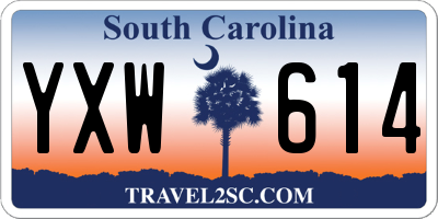 SC license plate YXW614