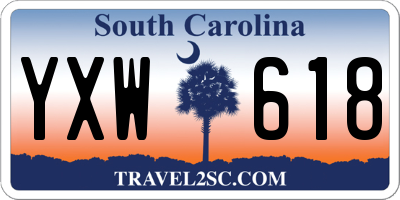 SC license plate YXW618