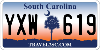 SC license plate YXW619