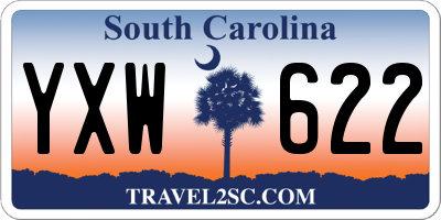 SC license plate YXW622