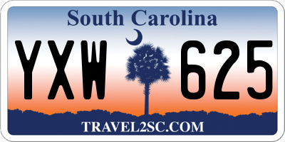 SC license plate YXW625