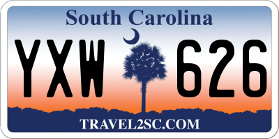 SC license plate YXW626