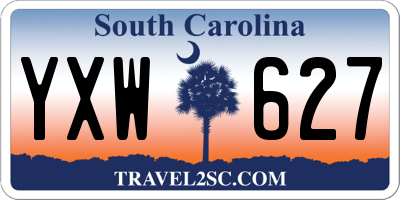 SC license plate YXW627