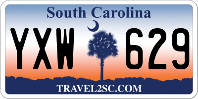 SC license plate YXW629
