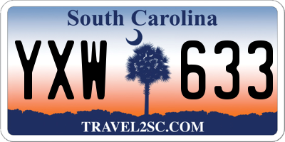SC license plate YXW633
