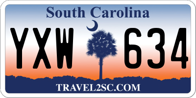 SC license plate YXW634