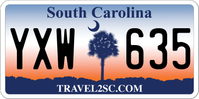 SC license plate YXW635