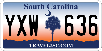 SC license plate YXW636