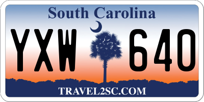 SC license plate YXW640