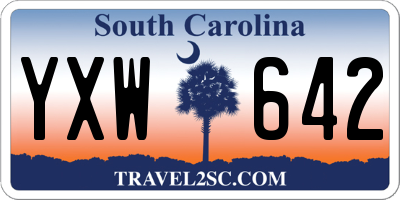 SC license plate YXW642