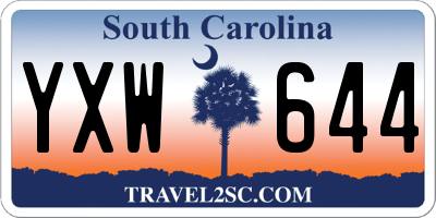 SC license plate YXW644