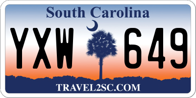 SC license plate YXW649
