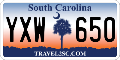 SC license plate YXW650