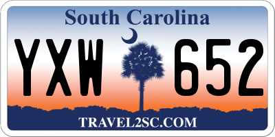 SC license plate YXW652