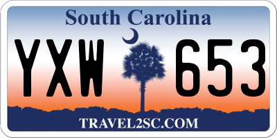 SC license plate YXW653