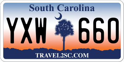 SC license plate YXW660