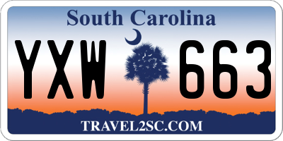 SC license plate YXW663