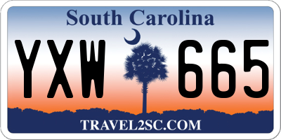 SC license plate YXW665
