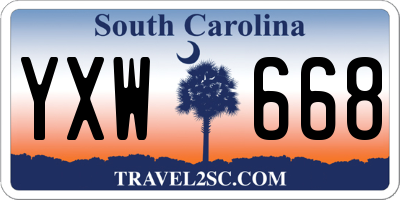 SC license plate YXW668