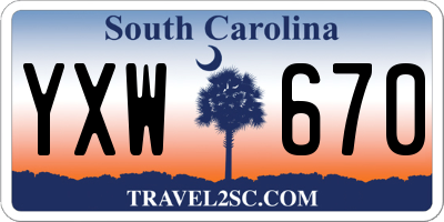 SC license plate YXW670