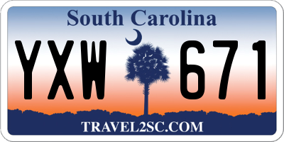 SC license plate YXW671
