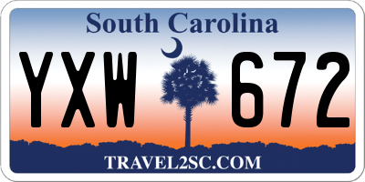 SC license plate YXW672