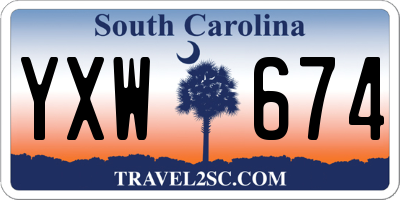 SC license plate YXW674