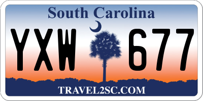 SC license plate YXW677