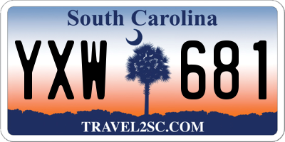 SC license plate YXW681