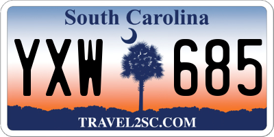SC license plate YXW685