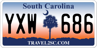 SC license plate YXW686