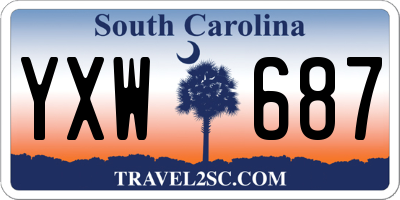 SC license plate YXW687