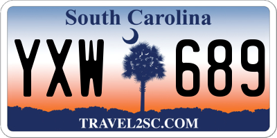 SC license plate YXW689