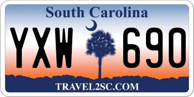 SC license plate YXW690