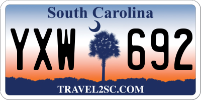 SC license plate YXW692