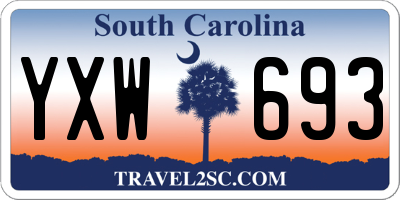 SC license plate YXW693