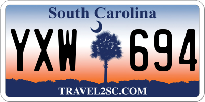 SC license plate YXW694