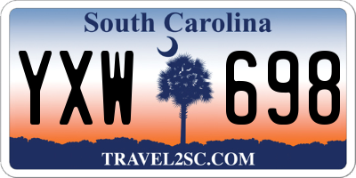 SC license plate YXW698