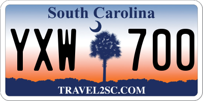 SC license plate YXW700