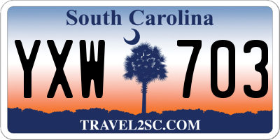 SC license plate YXW703