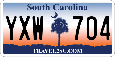 SC license plate YXW704
