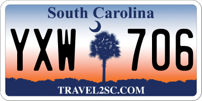 SC license plate YXW706