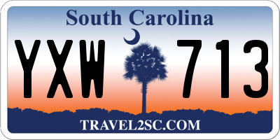 SC license plate YXW713