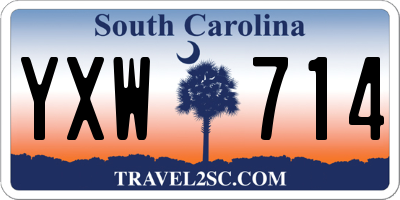 SC license plate YXW714