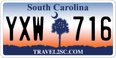 SC license plate YXW716