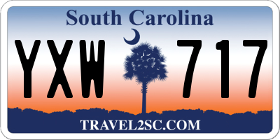 SC license plate YXW717