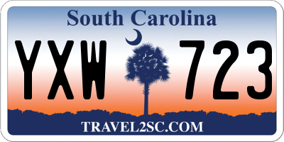 SC license plate YXW723