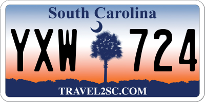 SC license plate YXW724